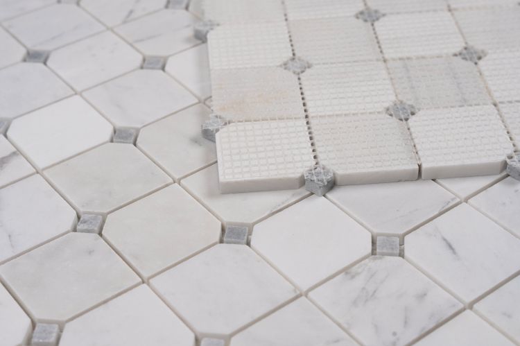 Clipped Square Milky White Honed 11.75 x 11.75